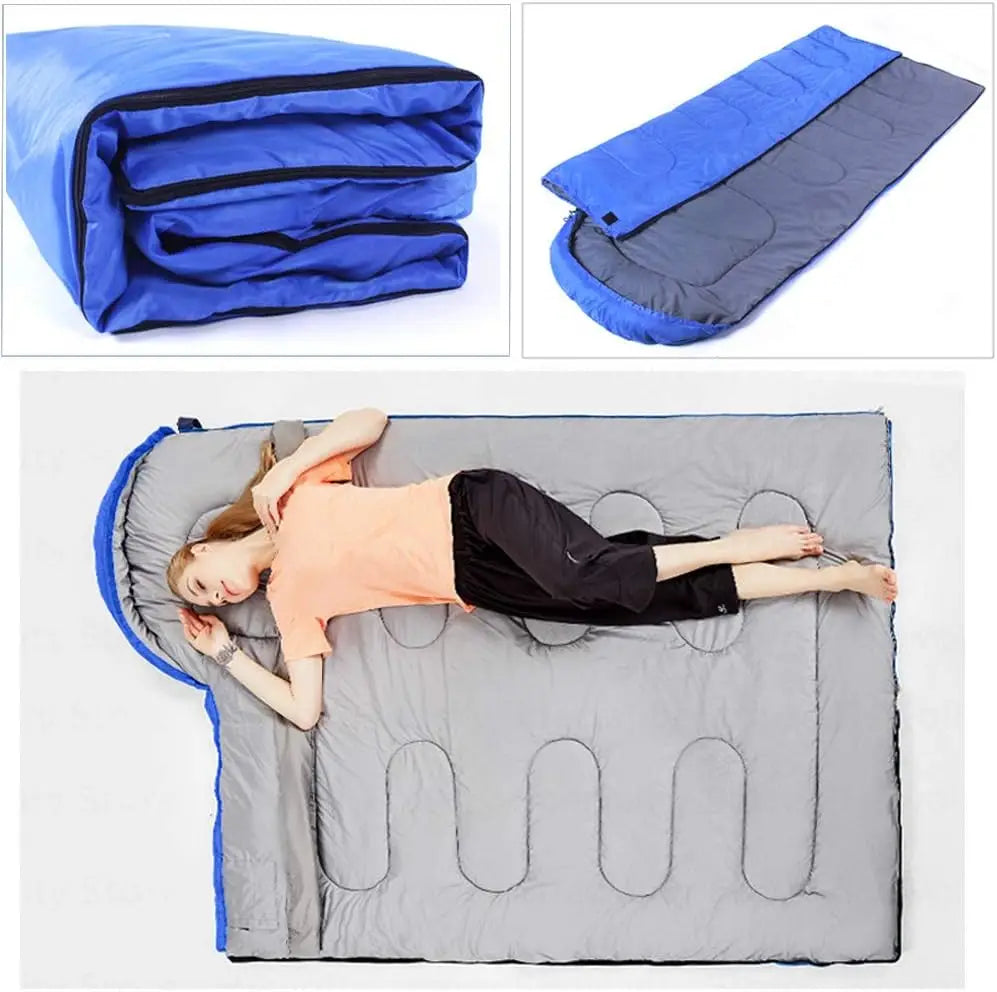 Camping Sleeping Bag Lightweight 4 Season Warm Envelope Backpacking Outdoor Mummy Cotton Winter Sleeping Bag