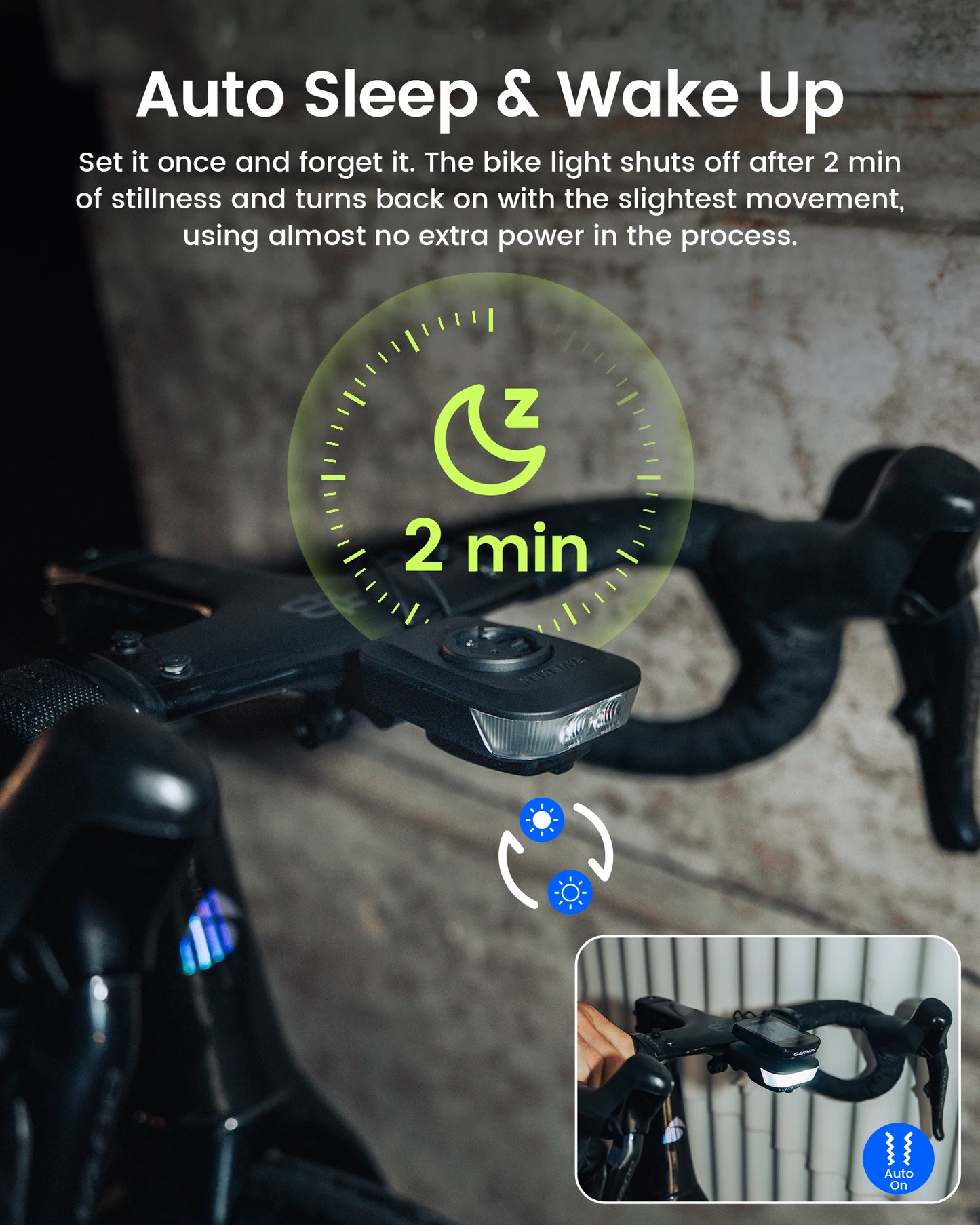 RAVEMEN FR500 Front Bike Light USB C Rechargeable Garmin GPS