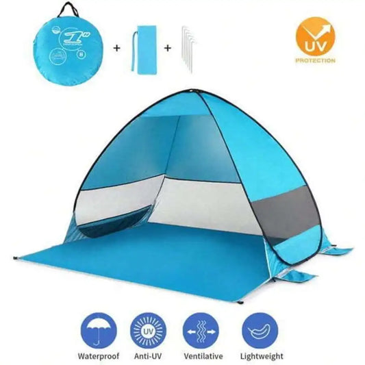 Pop Up Portable Beach Canopy Sun Shade Shelter Outdoor Camping Fishing Tent Mesh Outdoor Shade Tent, Beach Tent