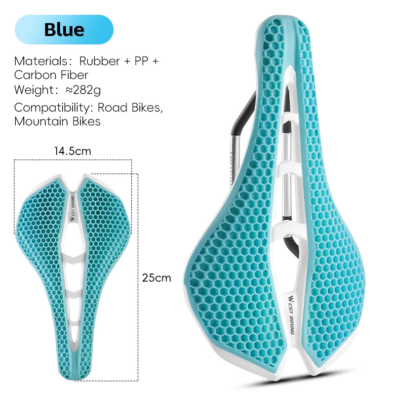 West Biking TPE Honeycomb Saddle For Road And Mountain Bikes
