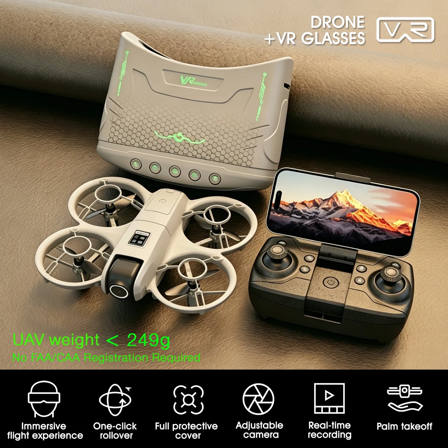 Mini Beginner Drone With App Control And 2 Axis Gimbal