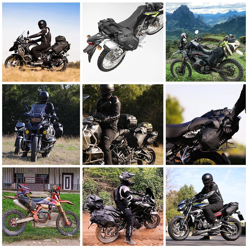 Waterproof Motorcycle Saddle Bags 2 Pack Universal Fit
