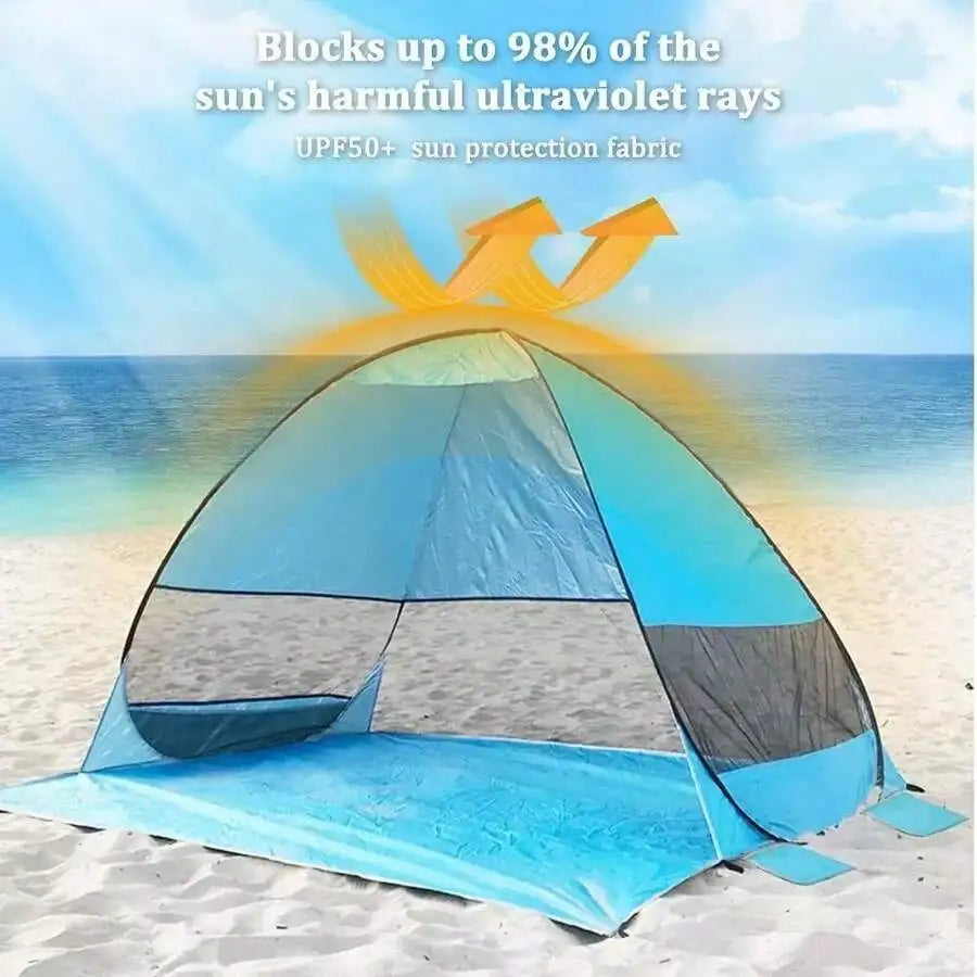 Pop Up Portable Beach Canopy Sun Shade Shelter Outdoor Camping Fishing Tent Mesh Outdoor Shade Tent, Beach Tent