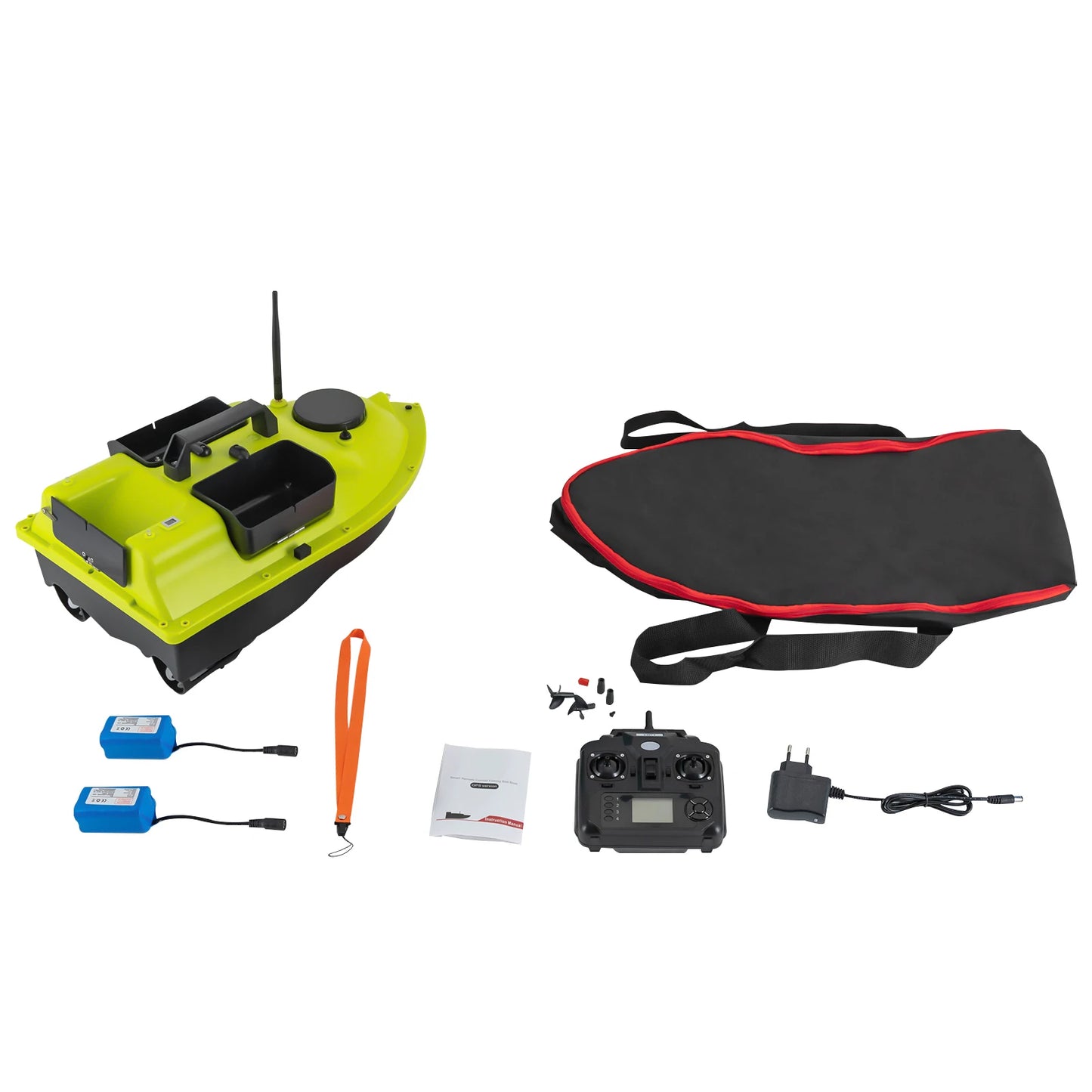 Rechargeable GPS Bait Boat 2 Batteries And 16 Positioning Points