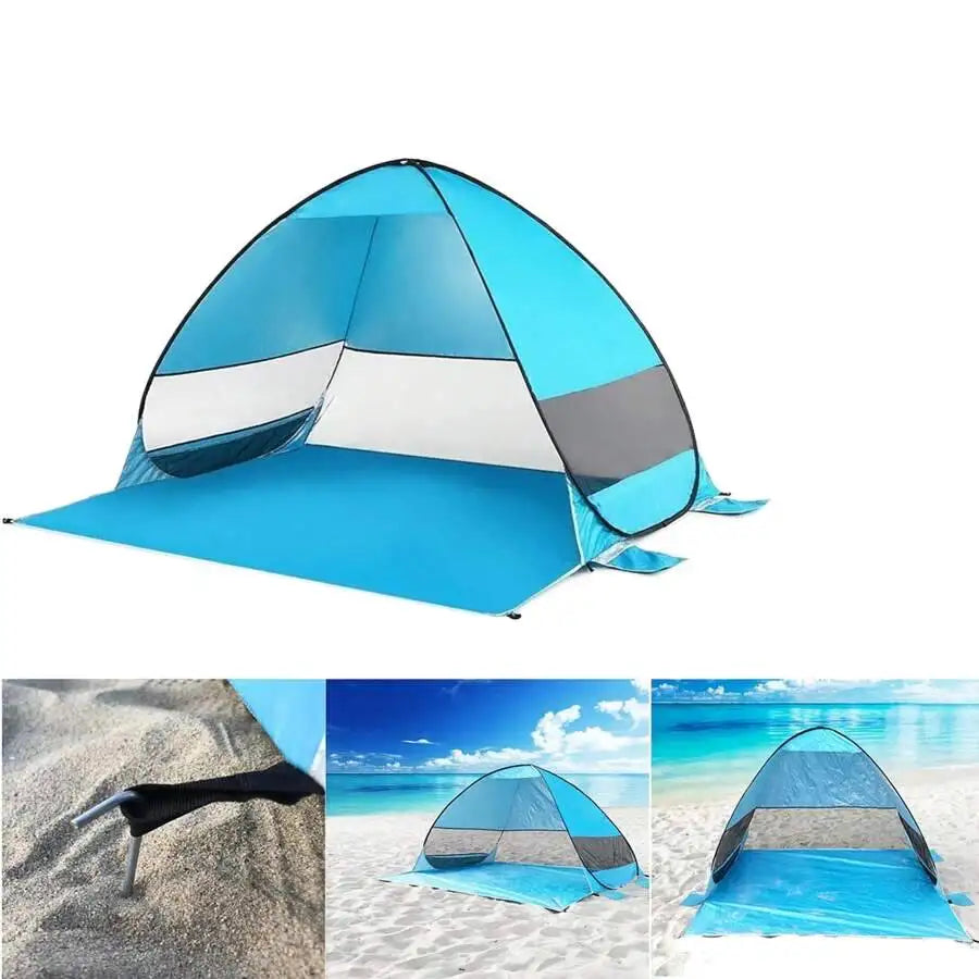 Pop Up Portable Beach Canopy Sun Shade Shelter Outdoor Camping Fishing Tent Mesh Outdoor Shade Tent, Beach Tent