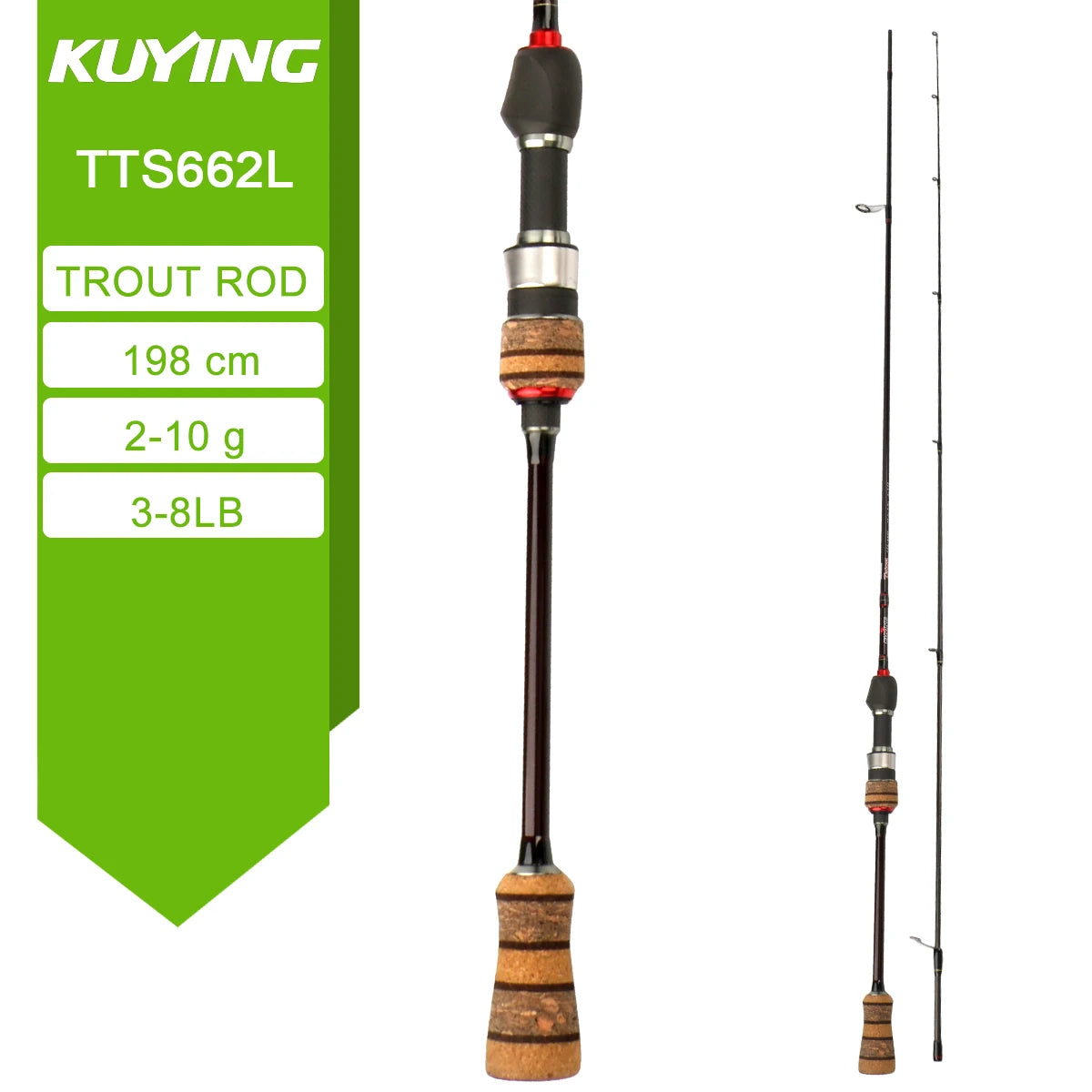 Kuying Teton Spinning Casting Rod For Lure Fishing Fuji Parts