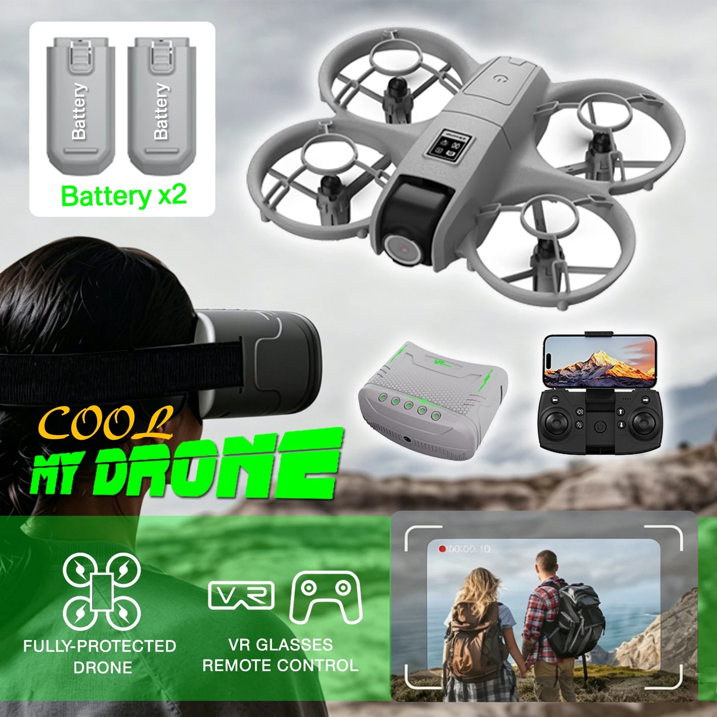 Mini Beginner Drone With App Control And 2 Axis Gimbal