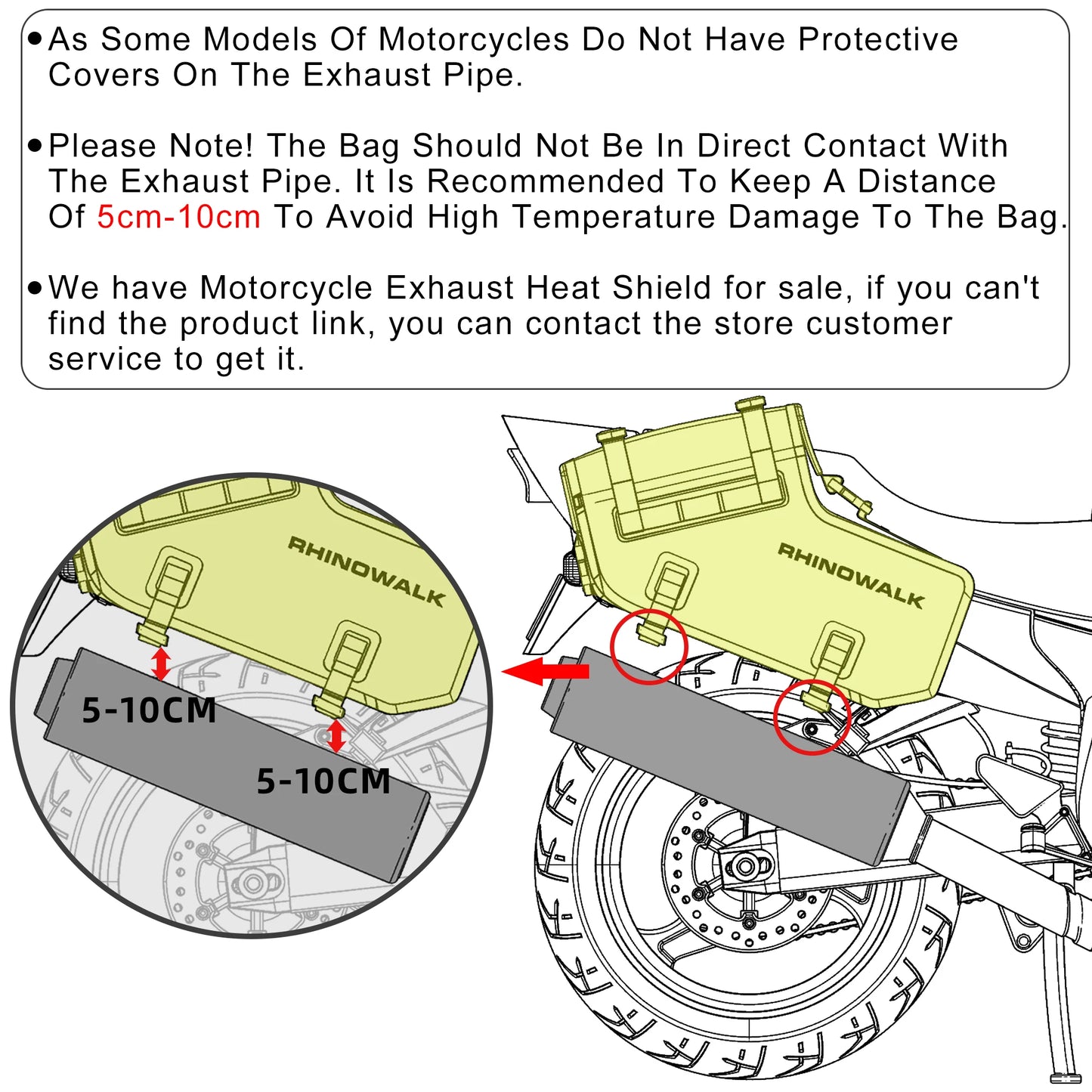 Waterproof Motorcycle Saddle Bags 2 Pack Universal Fit