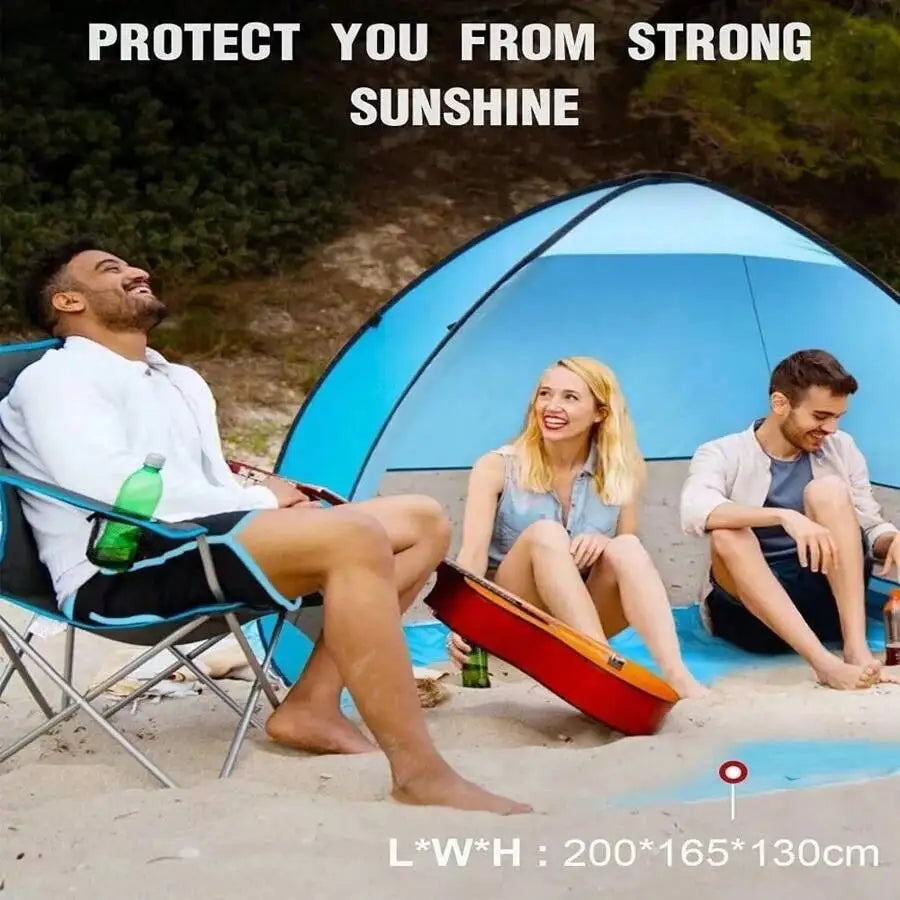Pop Up Portable Beach Canopy Sun Shade Shelter Outdoor Camping Fishing Tent Mesh Outdoor Shade Tent, Beach Tent