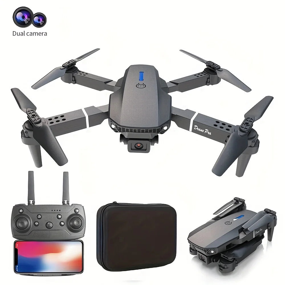 4K Drone With Wide Angle Dual HD Camera Foldable RC WiFi FPV
