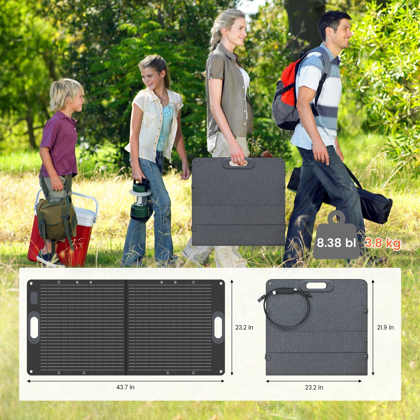 CTOLITY SPC100 100W Solar Panel Kit Portable Solar Generator