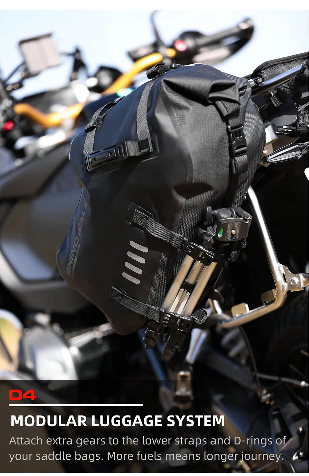 Waterproof Motorcycle Saddle Bags 2 Pack Universal Fit