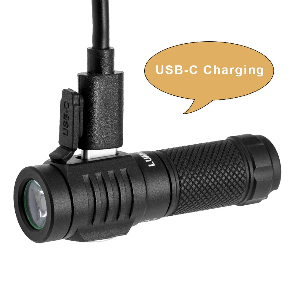 Keychain flashlight Camping Hiking LED Flashlight pocket tool 720 Lumens 115m Range 5 Modes USB-C Rechargeable Lumintop Frog