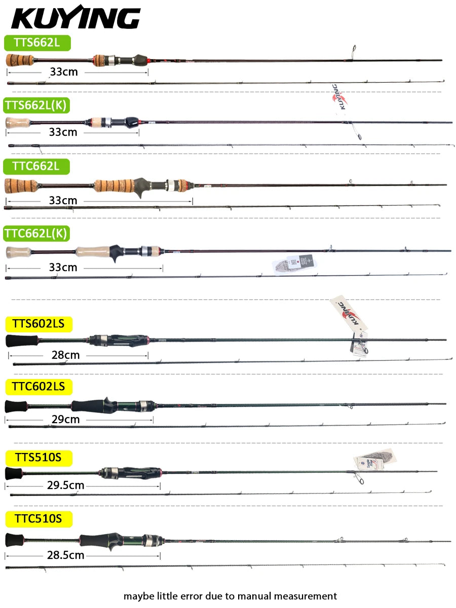 Kuying Teton Spinning Casting Rod For Lure Fishing Fuji Parts