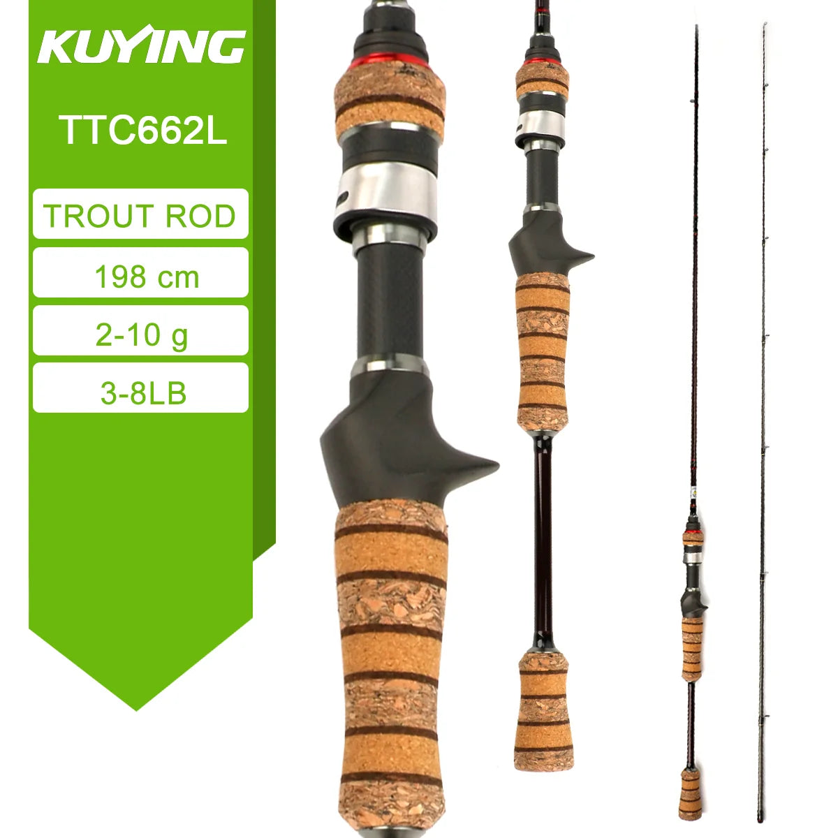 Kuying Teton Spinning Casting Rod For Lure Fishing Fuji Parts