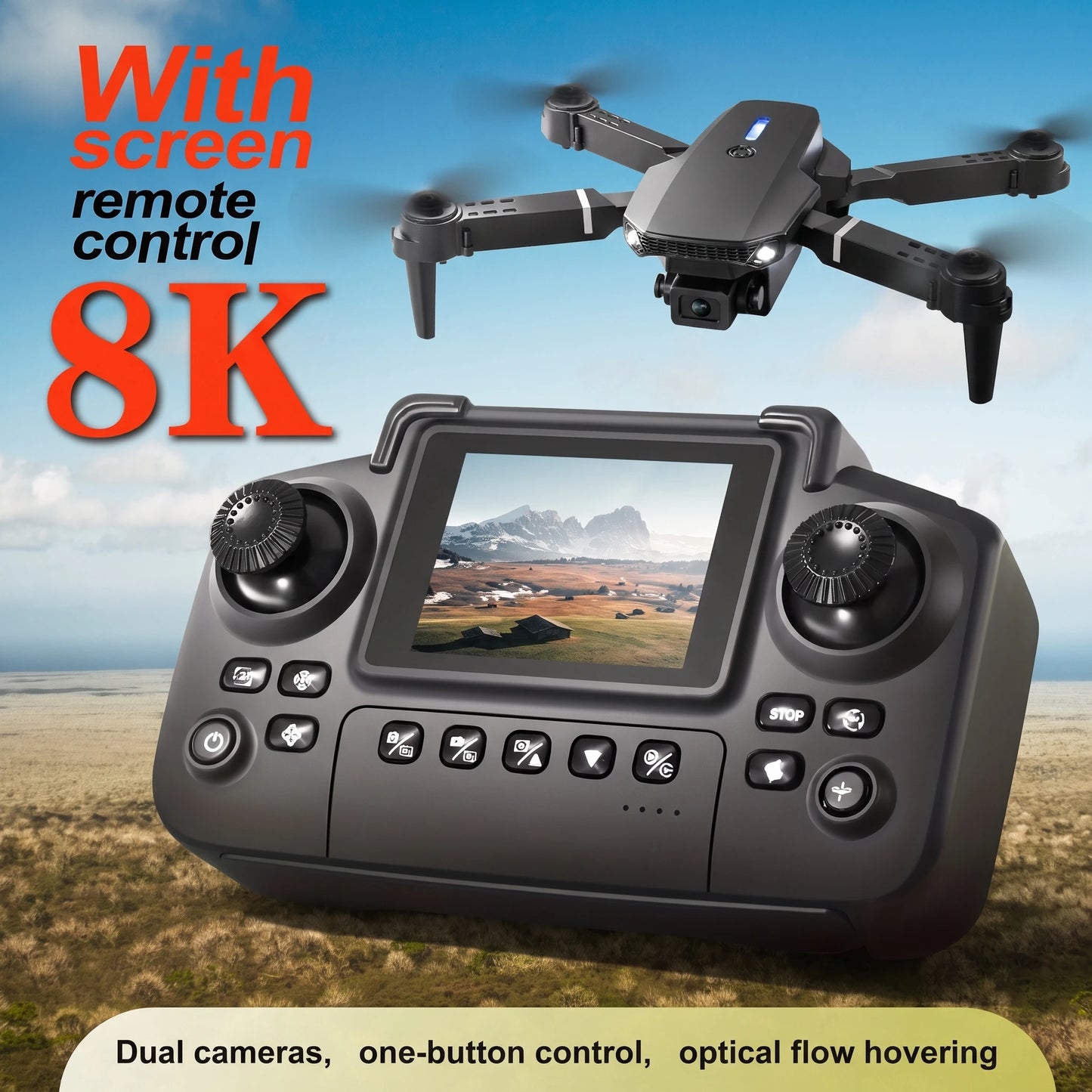 E99PRO MAX Drone With Dual 8K Cameras And Foldable Design