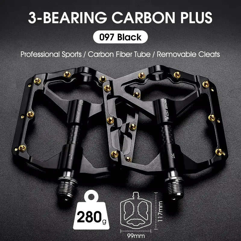 West Biking Ultralight Bicycle Pedals Aluminum Alloy MTB Road