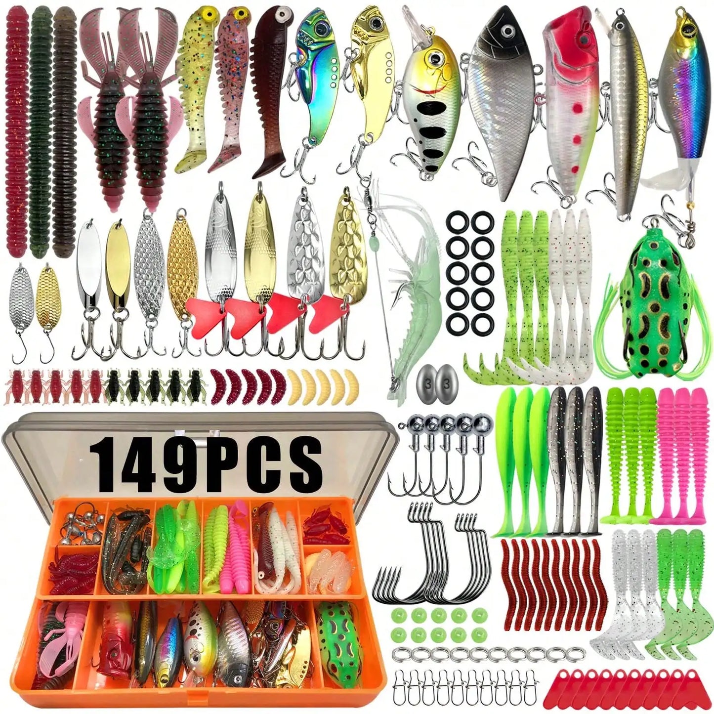 Multi Bait Fishing Tackle Set For Freshwater And Saltwater