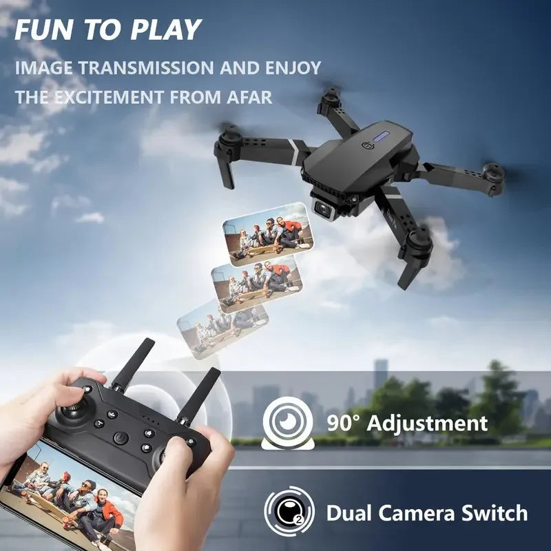 E88 Aerial Photography Drone With Dual Cameras And Battery Pack