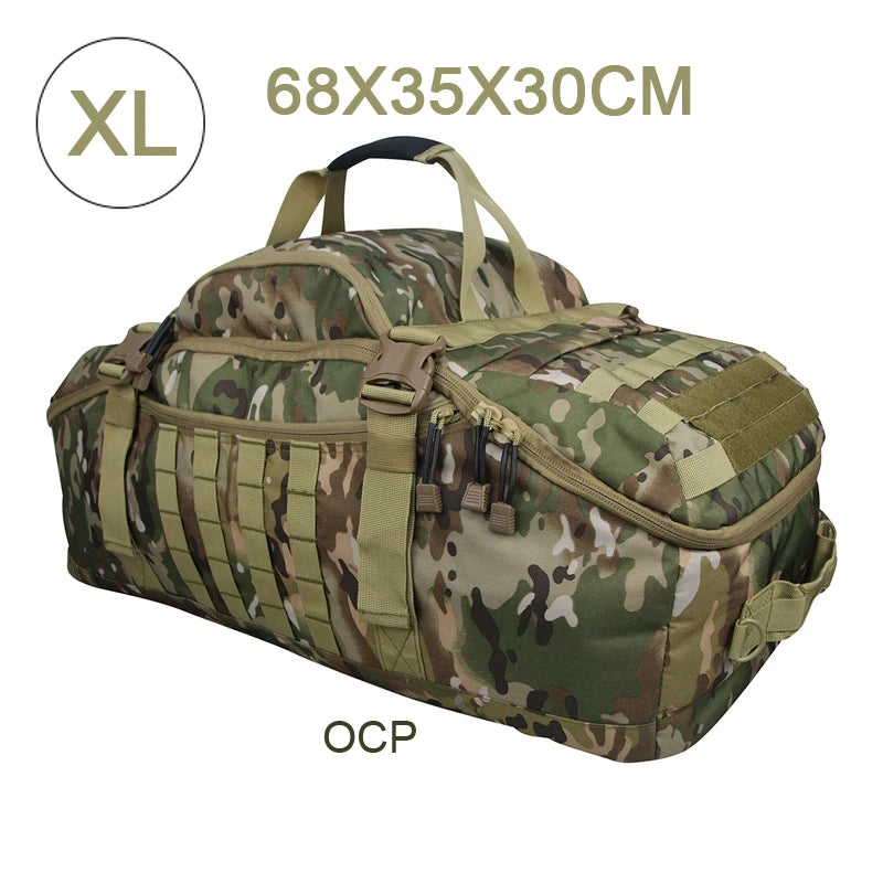 LQARMY 3 Way Duffel Bag Waterproof Travel Bag Unisex Gear